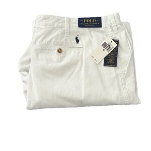 Polo Ralph Lauren Relaxed Fit White Twill 10" Inseam  Shorts Size‎ 42 NWT $89